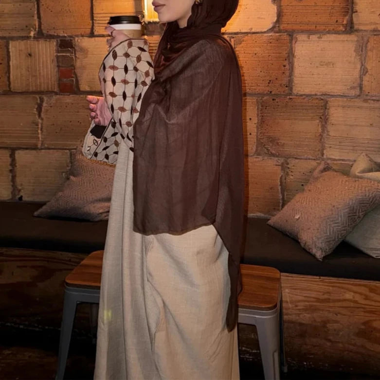 Coffee Bean Open Abaya