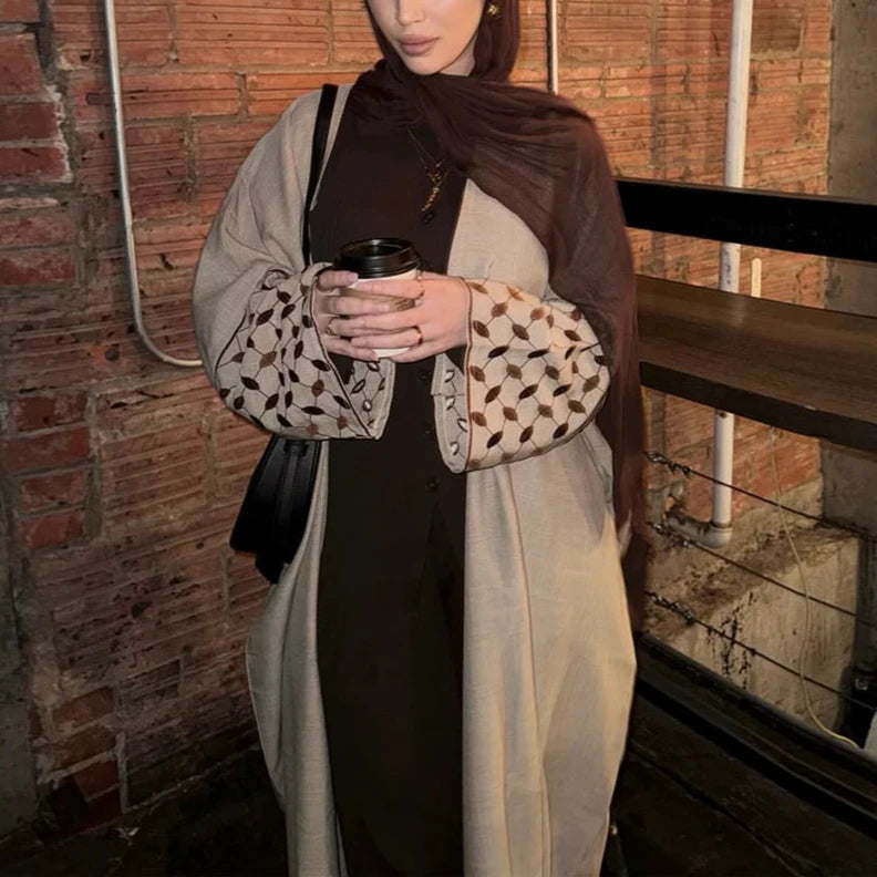 Coffee Bean Open Abaya