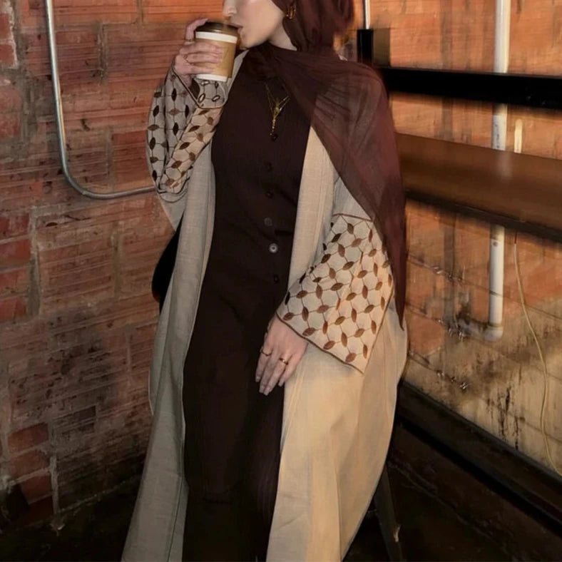 Coffee Bean Open Abaya