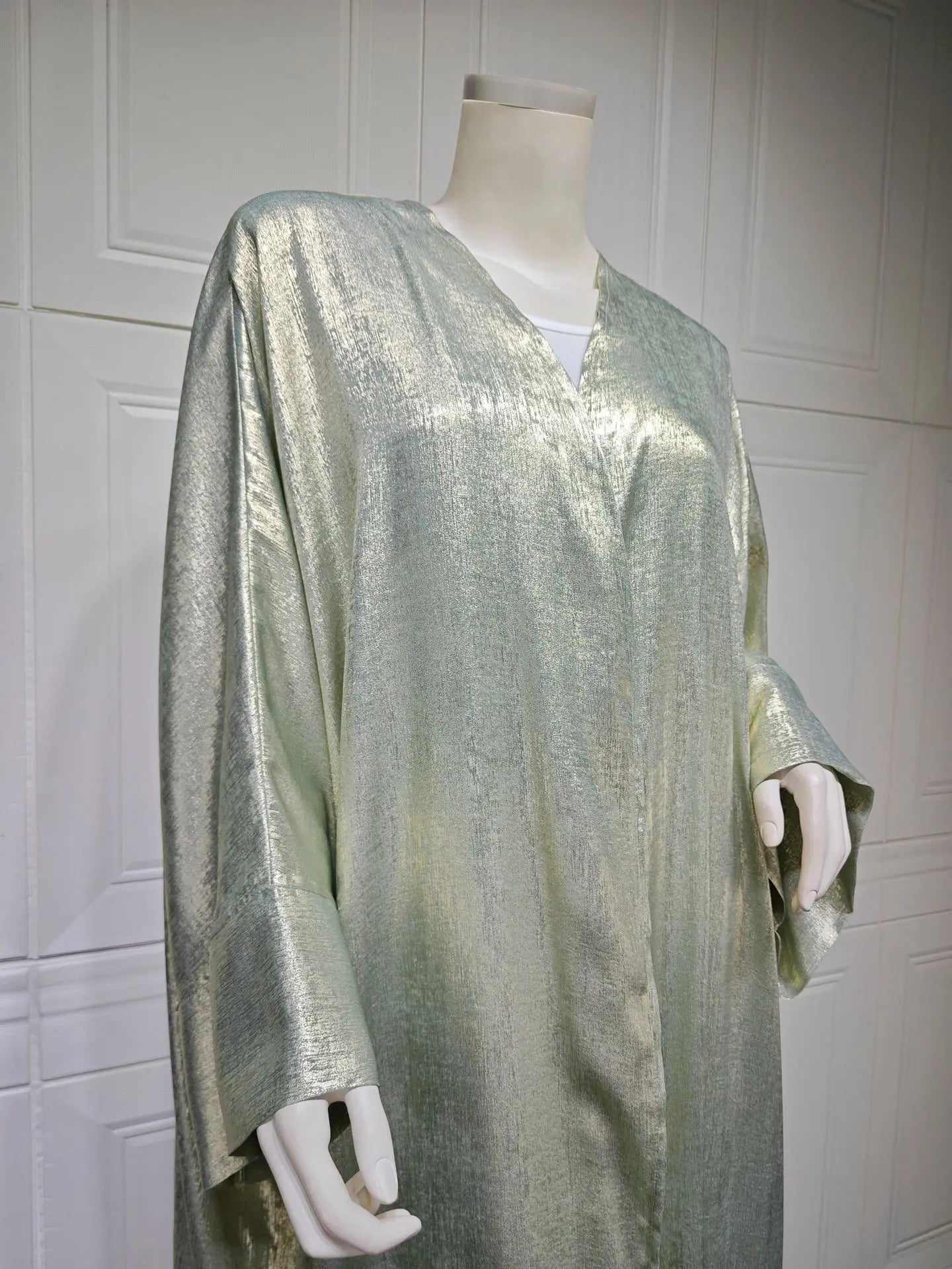Bronze Luxury Green Open Abaya