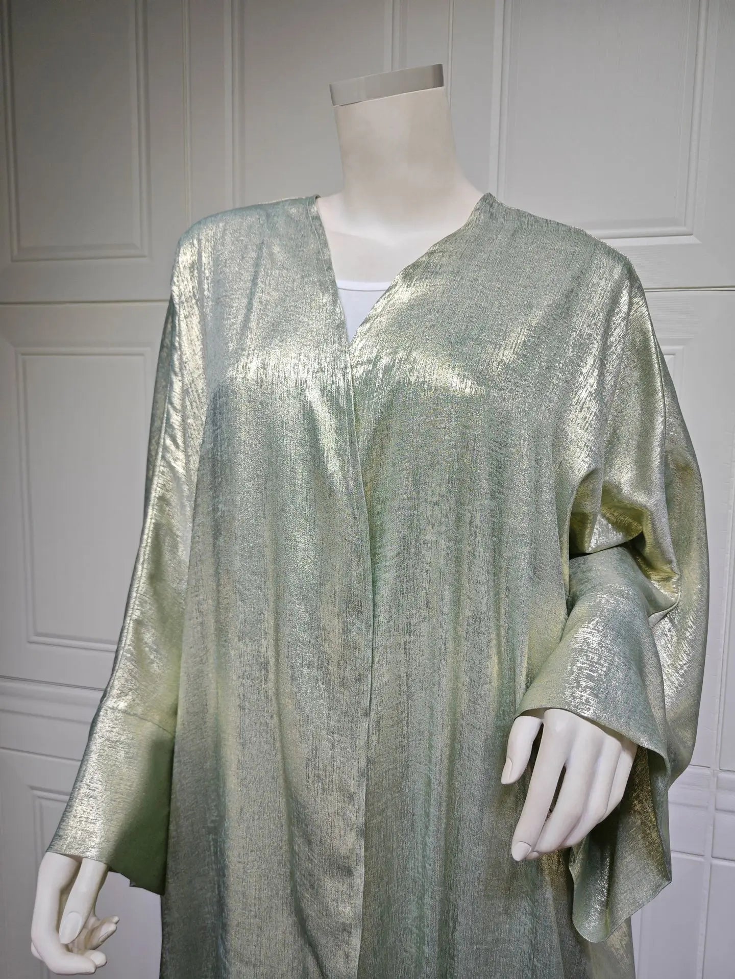 Bronze Luxury Green Open Abaya
